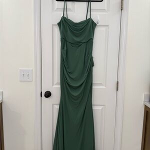 House of CB Corset Green Maxi Dress Gown Size L Chest C-DD